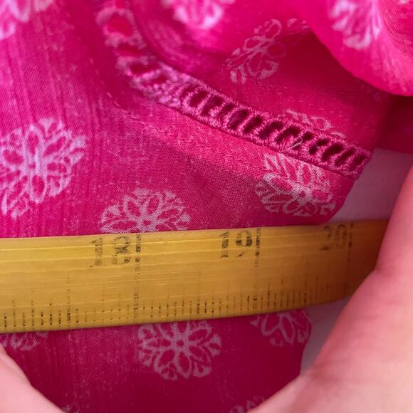 Abercrombie & Fitch Pink Sheer Logo Top Y2K Vintage 2000s XS - Picture 4 of 7